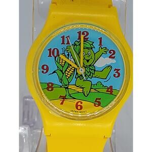 Vintage 1980s Pillsbury Jolly Green Giant Little Green Sprout wrist watch Clock